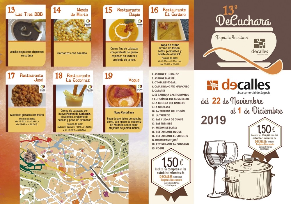 Tapas 'de cuchara' en 19 restaurantes de Segovia a 1,50 €