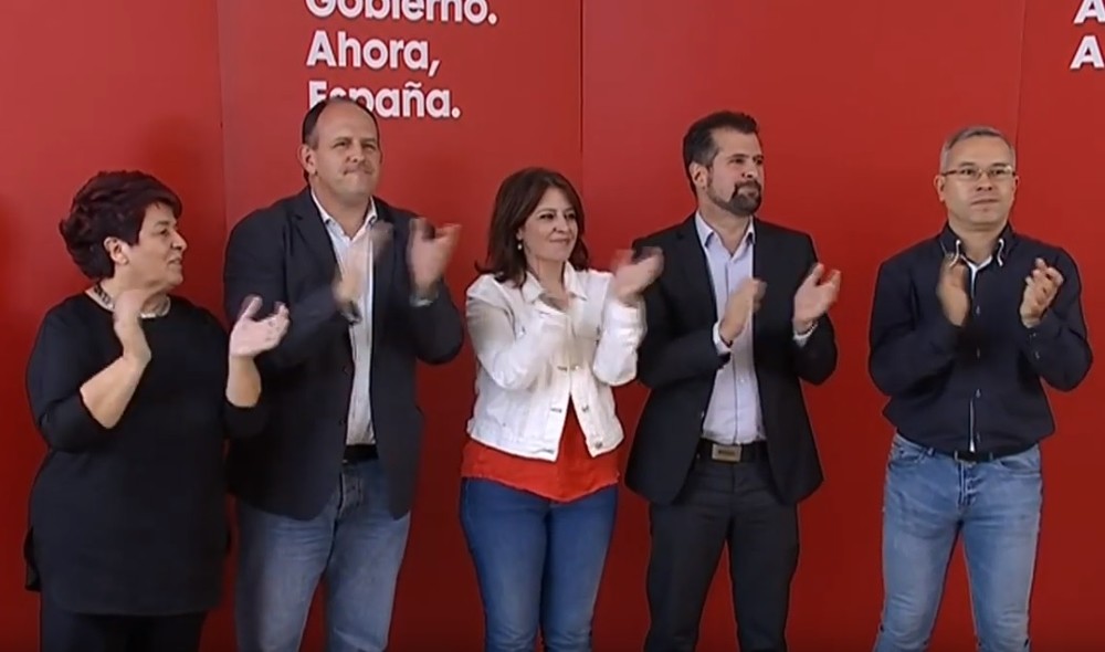 Imagen del acto de la señal oficial del PSOE 