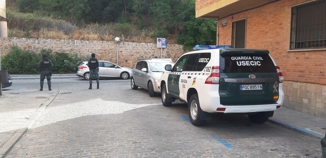 Despliegue de la Guardia Civil en San Millán.