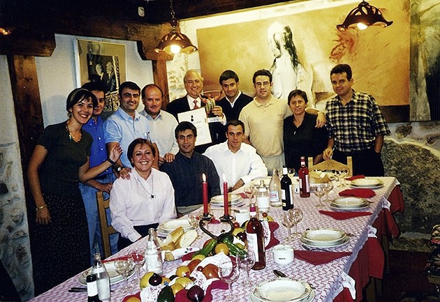 Con el entonces alcalde Ramón Escobar, en 1993.