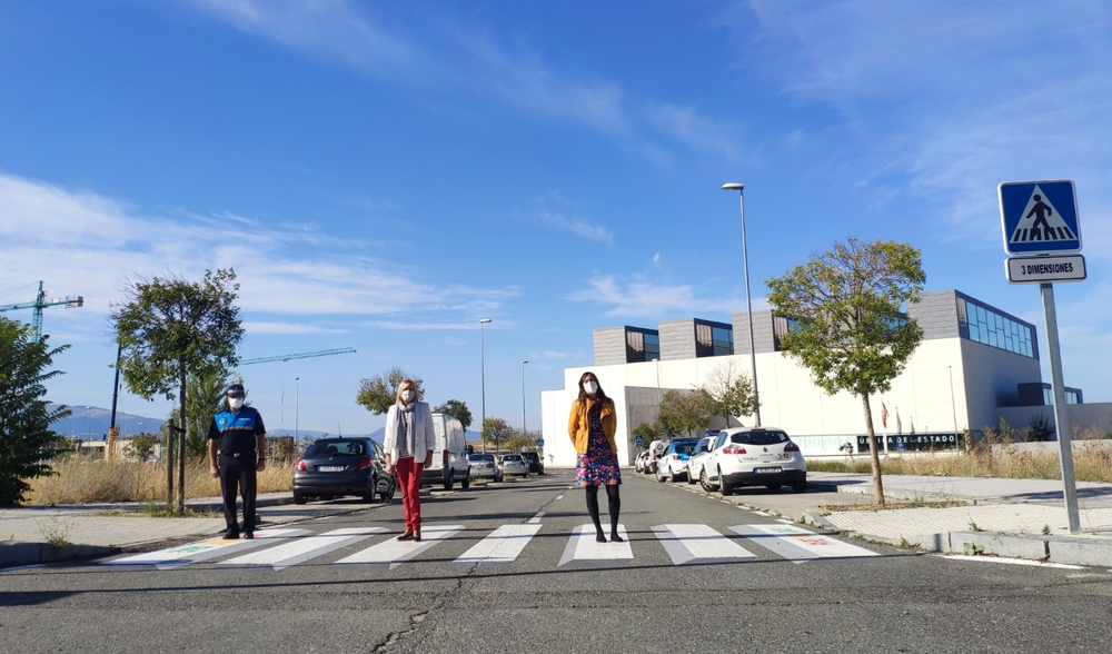 Segovia estrena su primer paso de peatones en 3D