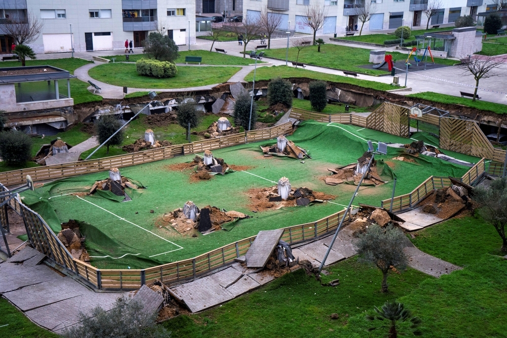 Se hunde un parque infantil en Santander sin dejar víctimas