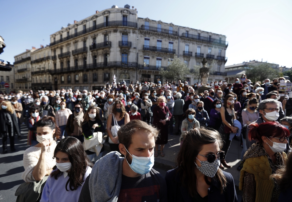 Demonstration against the killing of Samuel Paty  / GUILLAUME HORCAJUELO