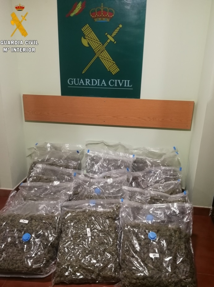 Detenido en El Espinar con 18 kilos de marihuana