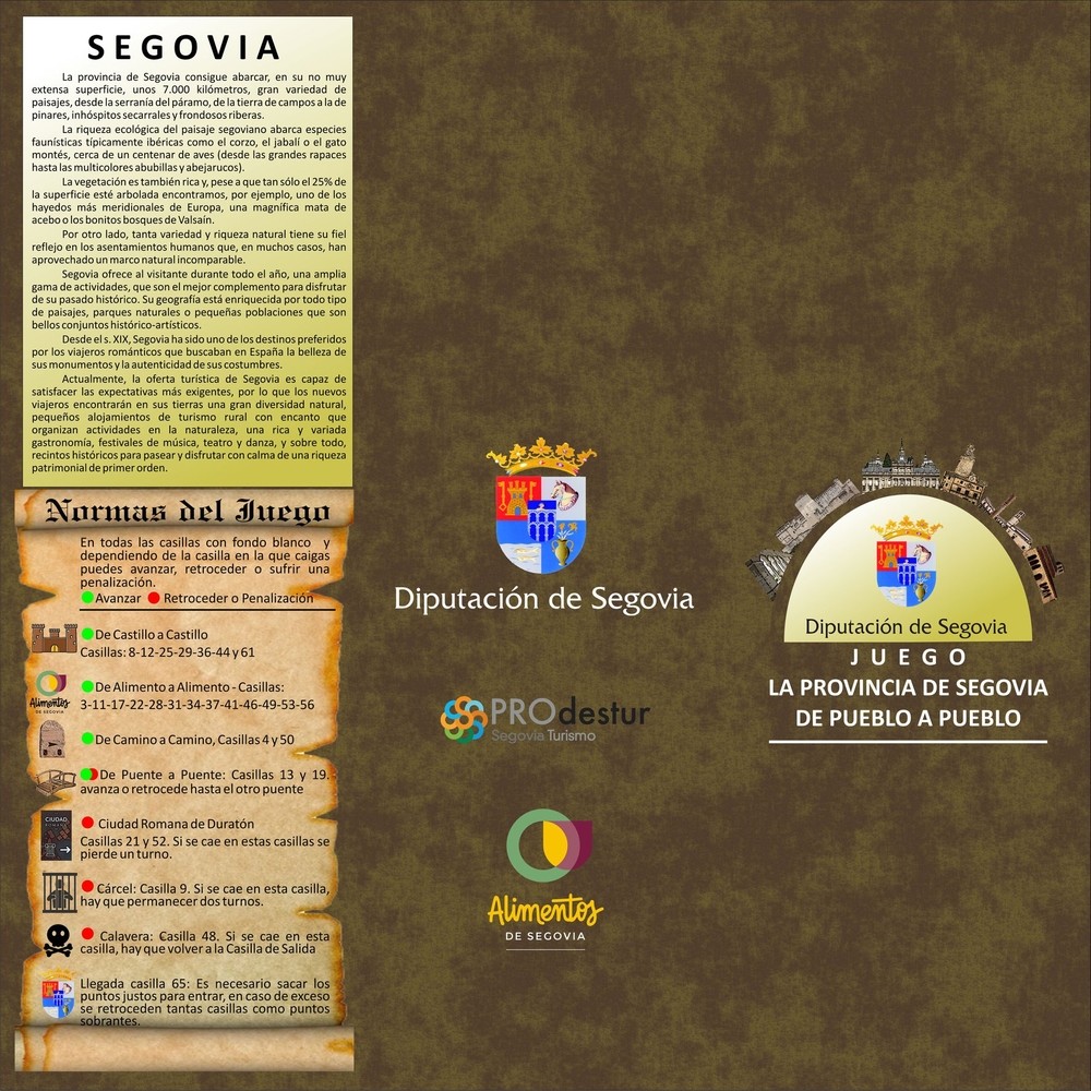 El Juego de la Oca de Segovia para recorrer la provincia