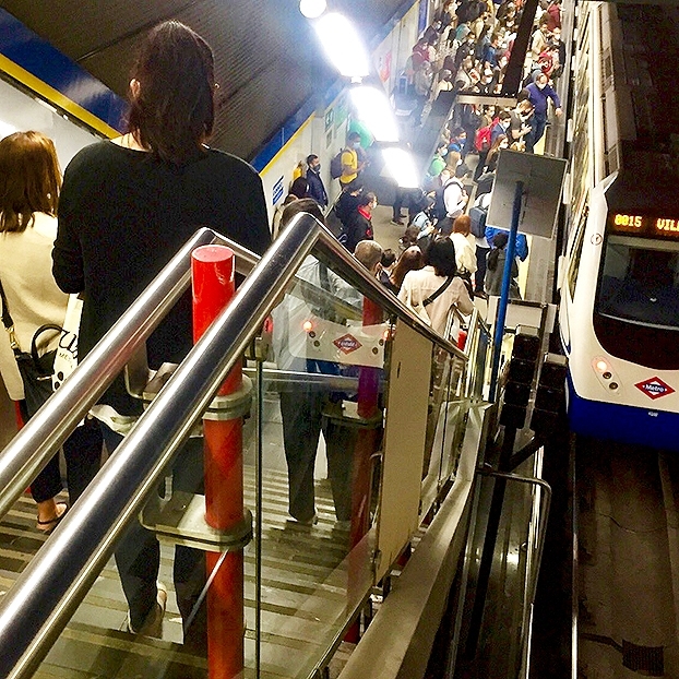 Metro de Madrid, en una imagen tomada la semana pasada. Estación de Moncloa.