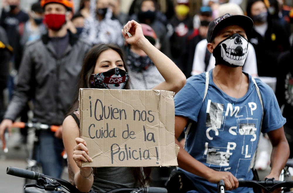 Segunda jornada de protestas contra la PolicÁ­a en Colombia