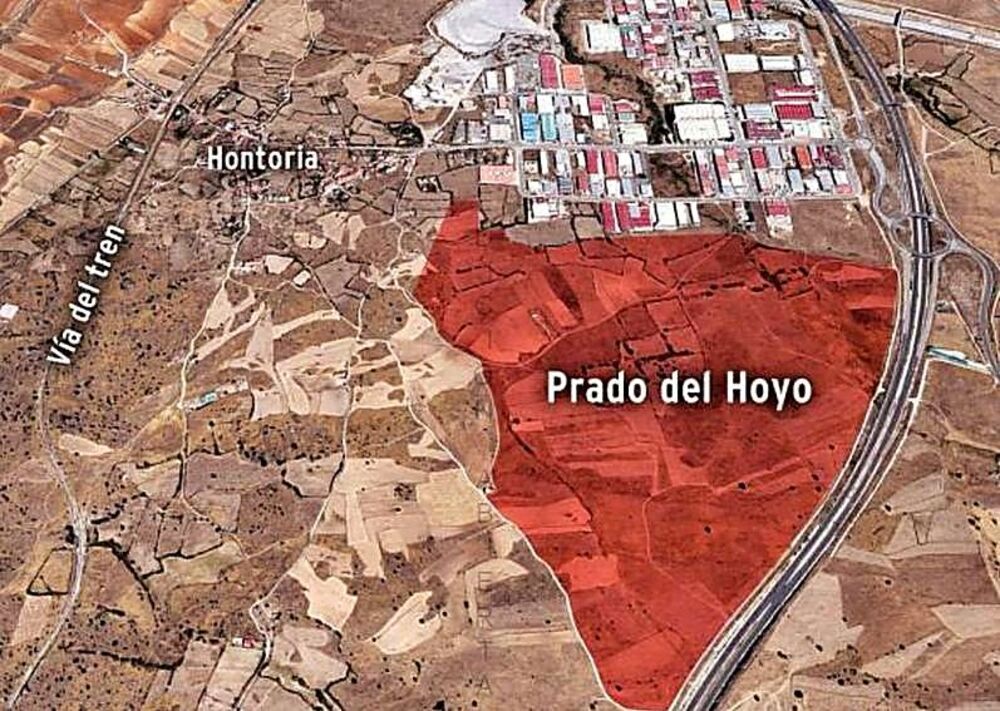 Localización de la futura zona industrial de Prado del Hoyo, actualmente en fase de desarrollo urbanístico administrativo.