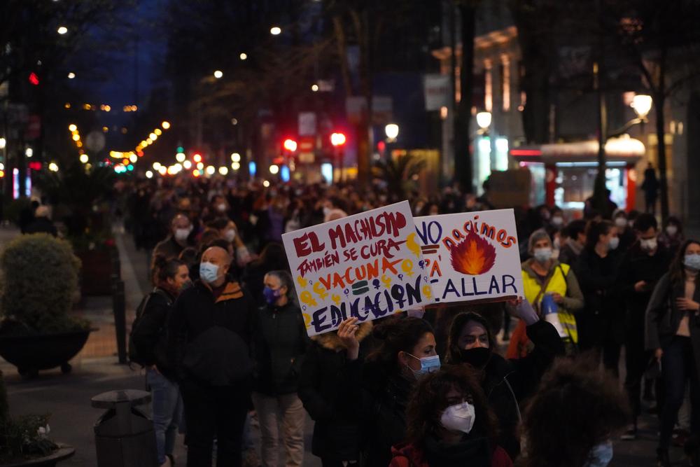 8M 2021. Manifestación feminista en Bilbao  / H.BILBAO