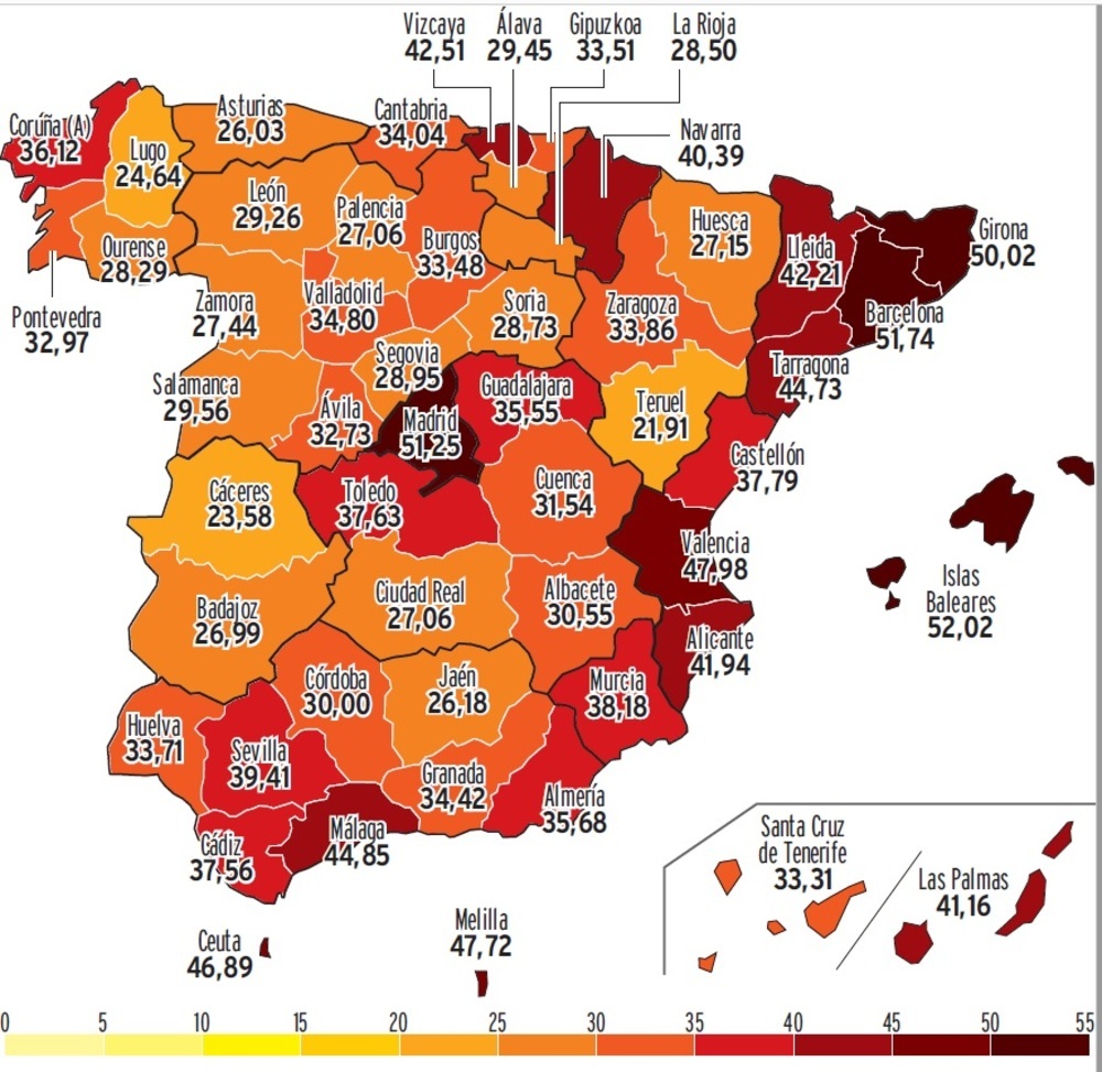 ¿Dónde hay menos delincuencia en España