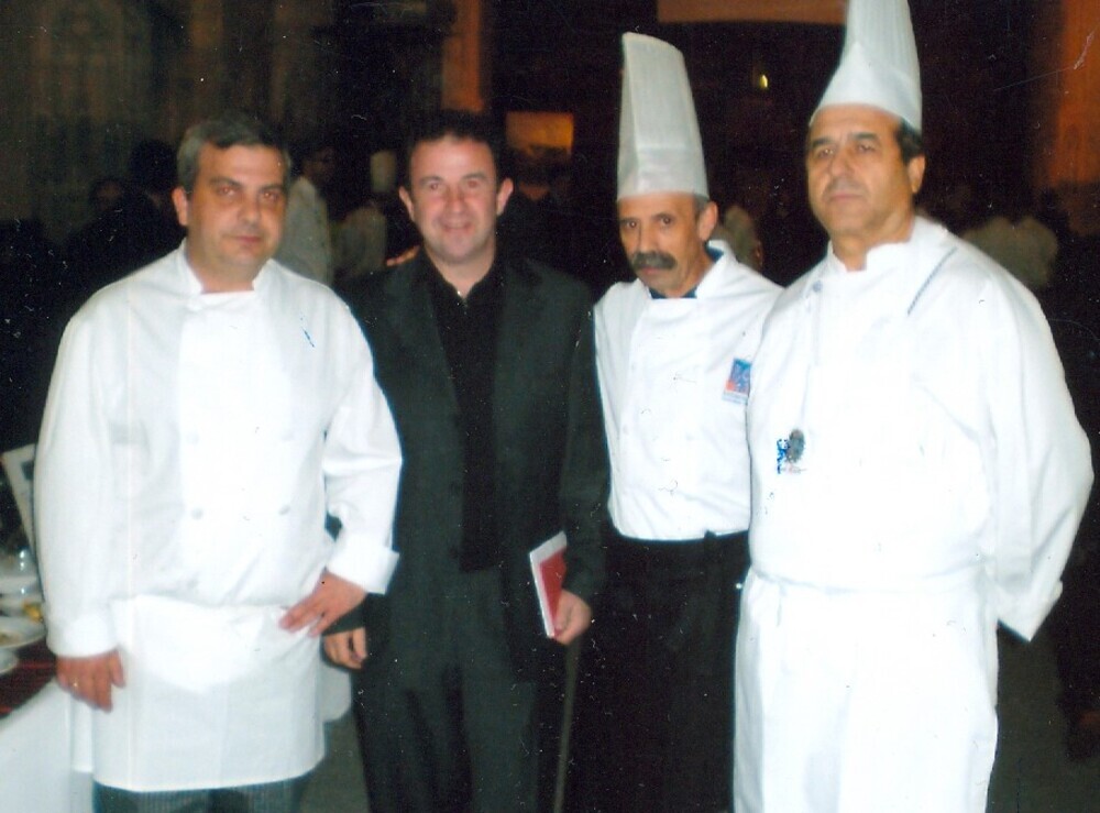 Con otros cocineros de Segovia y Martín Berasategui