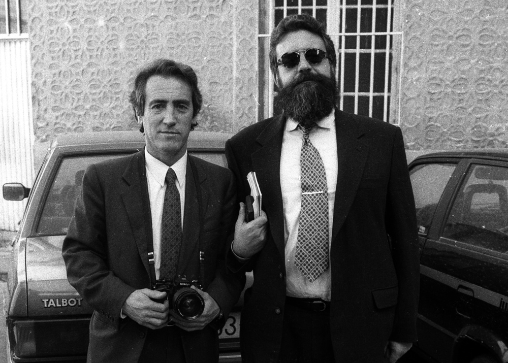 Aurelio Martín, con su compañero fotógrafo Fernando Peñalosa, fallecido en 2009.