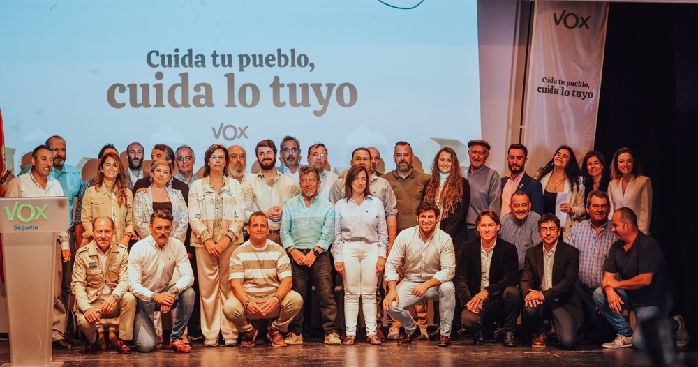 Vox celebró su presentación de candidatos de la provincia el domingo 7 de mayo en Palazuelos.