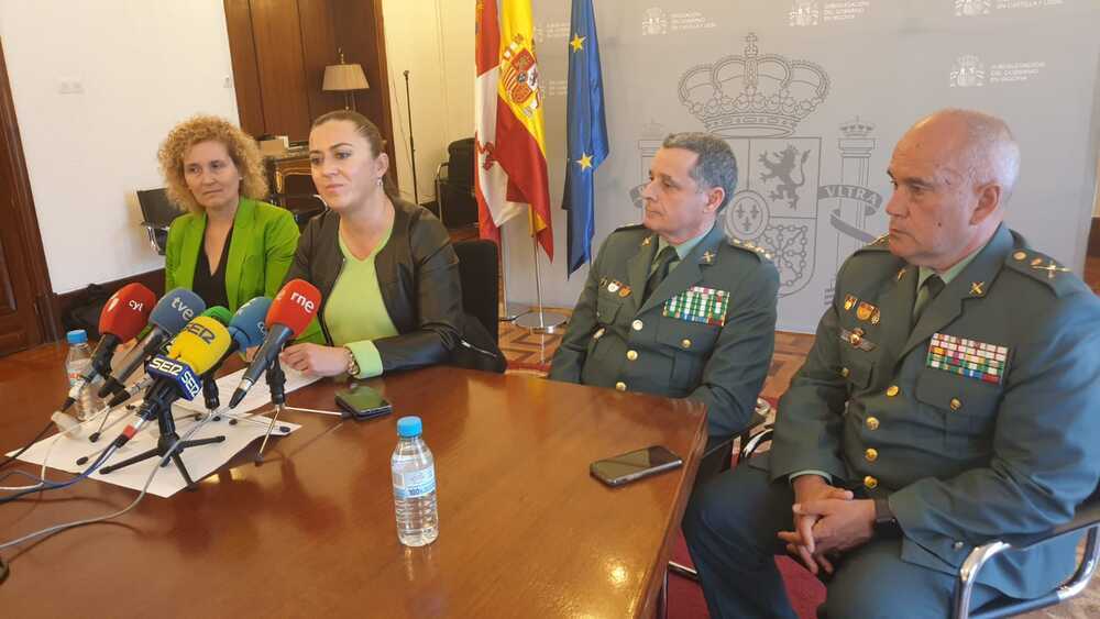La delegada del Gobierno en Castilla y León, Virginia Barcones, informa de la operación, este miércoles.