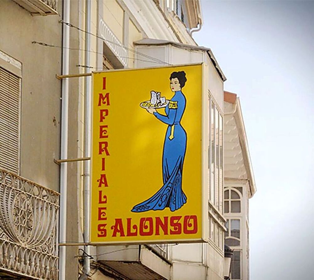  Cartel de Imperiales de Alonso, en el municipio leonés de La Bañeza
