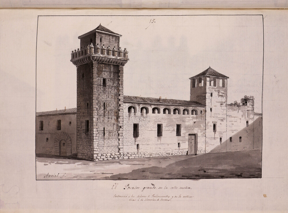 José María Avrial dibujó así este palacio conocido como 