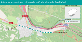 700.000 euros para reducir el ruido de la N-6 en San Rafael