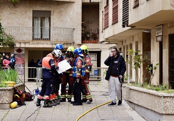 Siete afectados tras un incendio en una vivienda en Salamanca