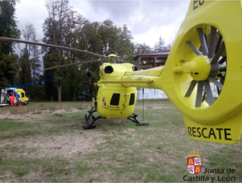 Evacuada en helicóptero tras sufrir una caída en el Real Sitio