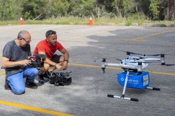 Madrid acoge el primer transporte con dron de material sanitario