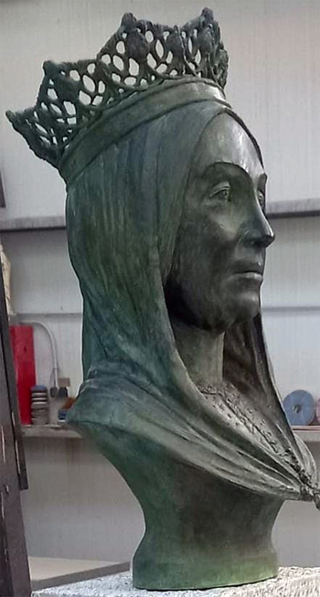 Así es el busto de la Reina Isabel la Católica