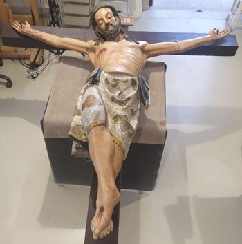 Patronato Alcázar restaura el Cristo Crucificado de San Miguel