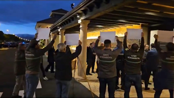 Agentes medioambientales protestan ante Mañueco en Segovia