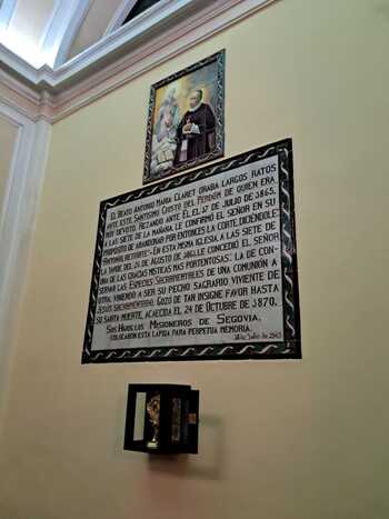 La Granja recibe una reliquia de San Antonio María Claret
