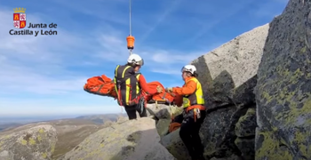 Rescatada una montañera tras sufrir una caída en San Ildefonso