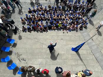 La Plaza Mayor acoge un acto institucional en el Día de Europa